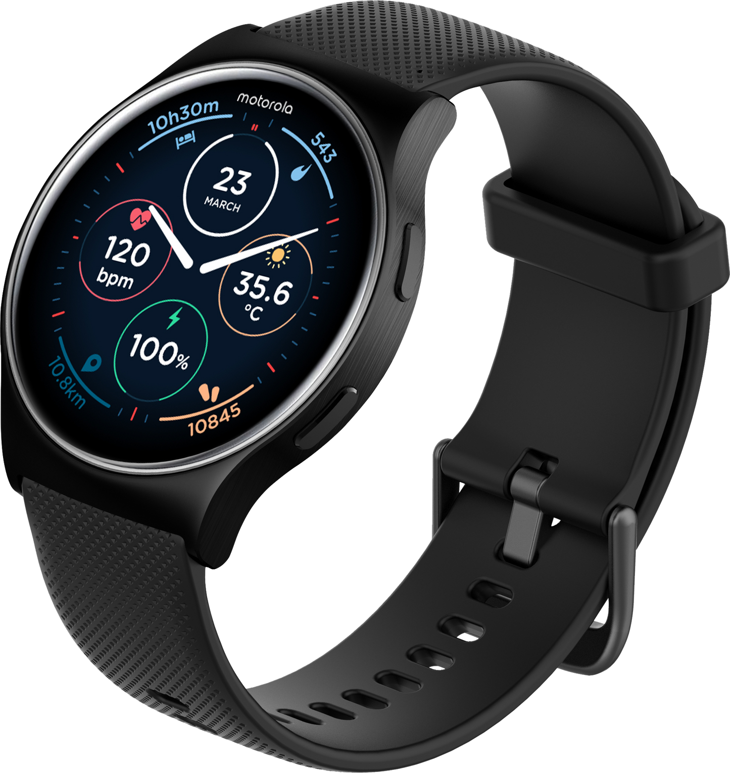 Motorola Smart Watch Moto Watch 120 Premium Bluetooth AI Assistant Smartwatch - Motorola