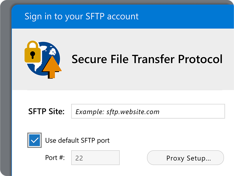 Secure FTP transfer