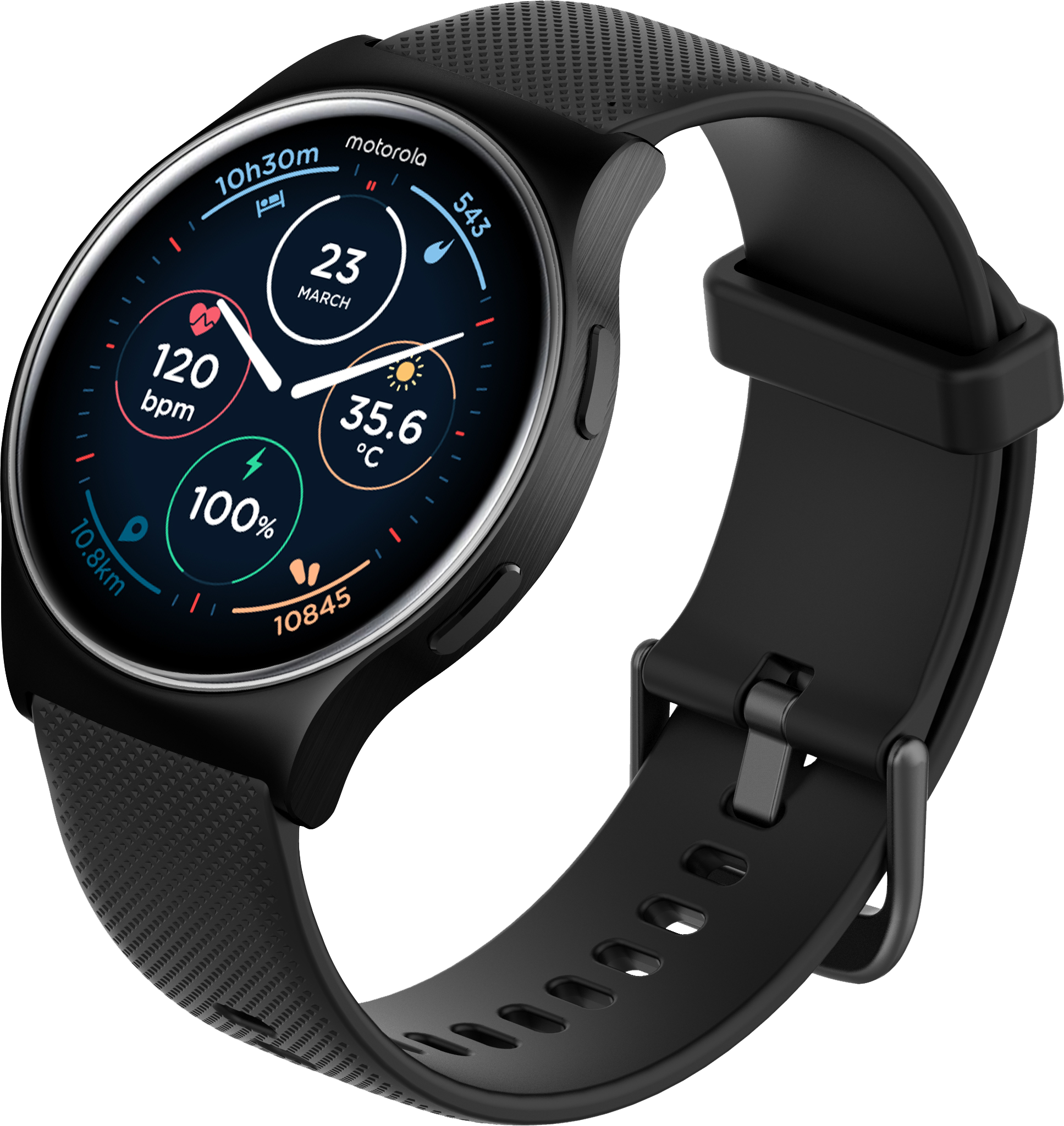 Motorola Smart Watch Moto Watch 120 Premium Bluetooth AI Assistant Smartwatch - Motorola