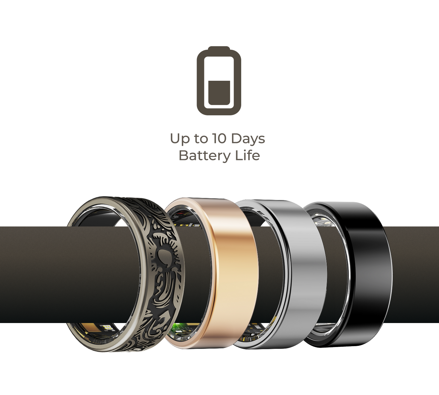 Benio Smart Ring Benio Gen 2 Smart Ring - Premium Titanium Health & Fitness Tracker