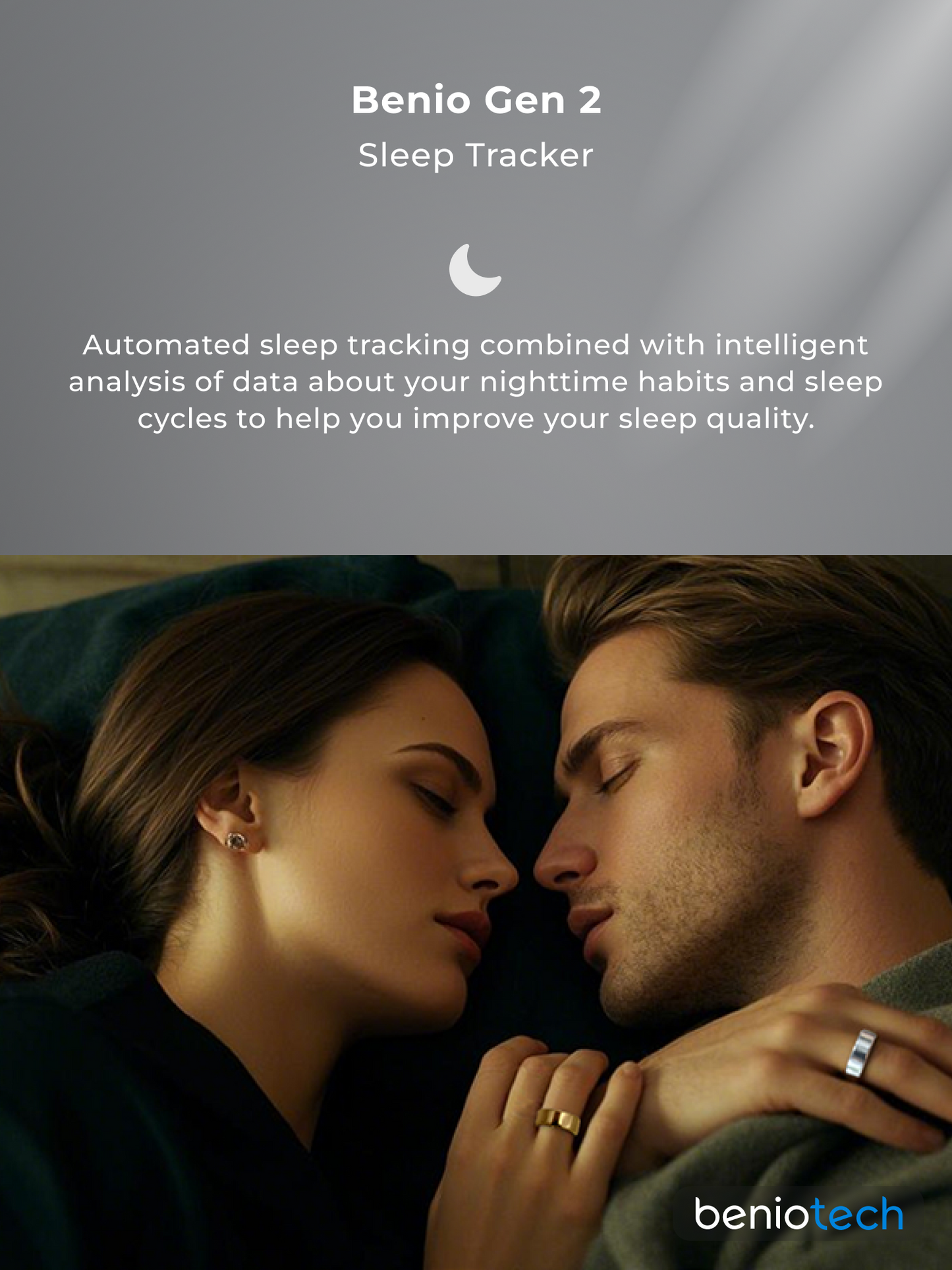 Benio Smart Ring Benio Gen 2 Smart Ring - Premium Titanium Health & Fitness Tracker