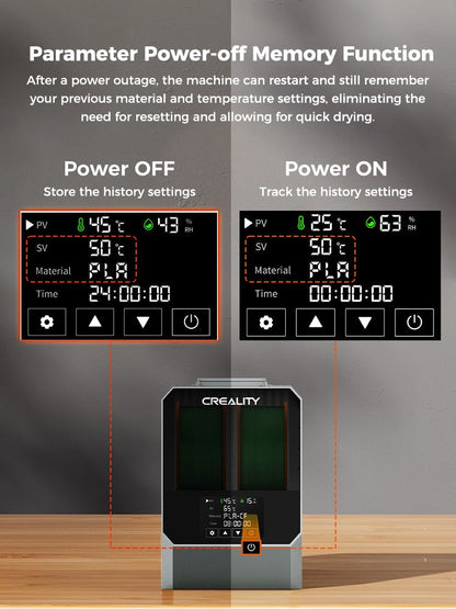 Creality Space Pi Filament Dryer Plus | Dual-Spool Dehydrator
