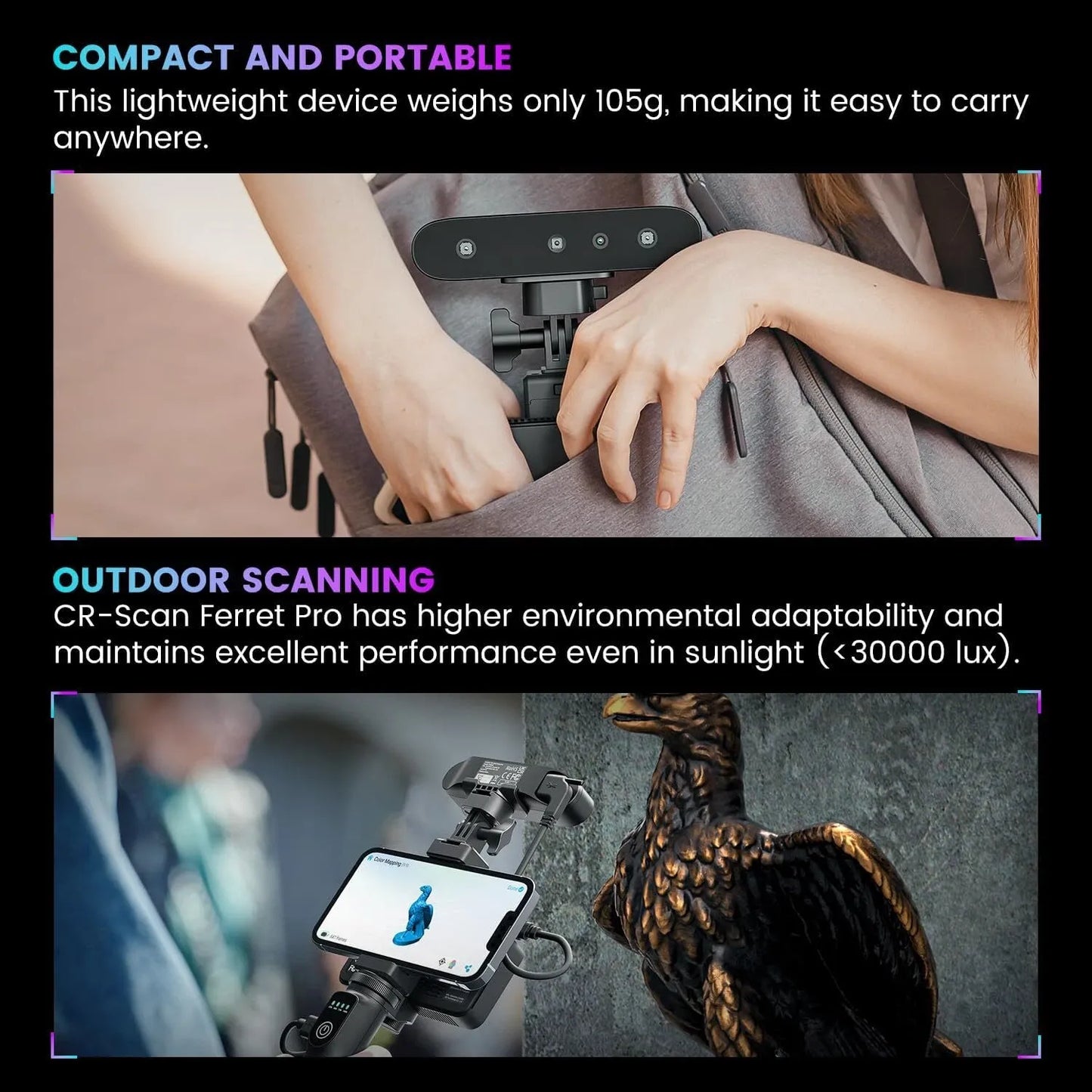 Creality CR-Scan Ferret Pro 3D Scanner | WiFi 6 & Anti-Shake Tracking