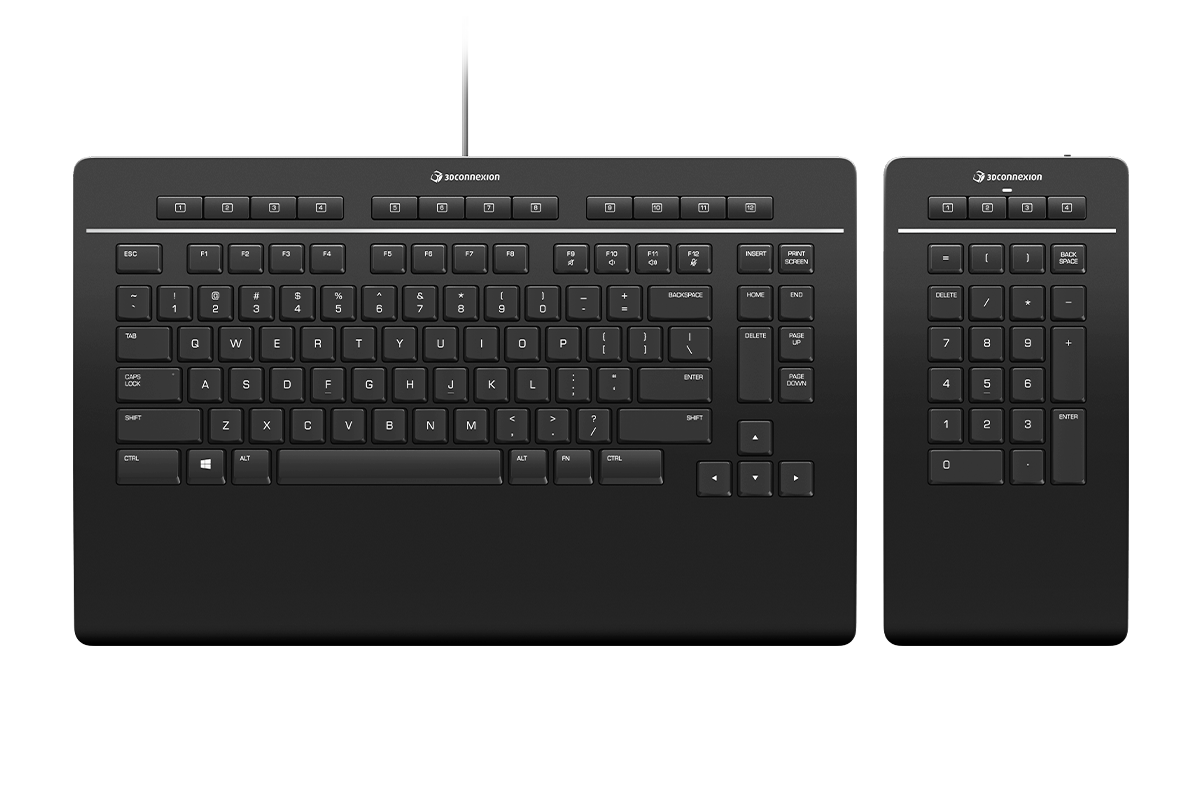 3Dconnexion Keyboard Keyboard Pro with Numpad (US) QWERTY 3DX-700090 - 3Dconnexion