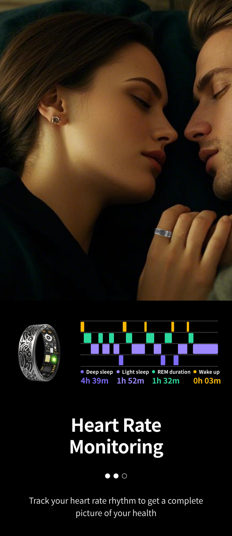 Lenovo Smart Ring Lenovo Smart Ring Vintage – Health & Sleep Tracker Titanium