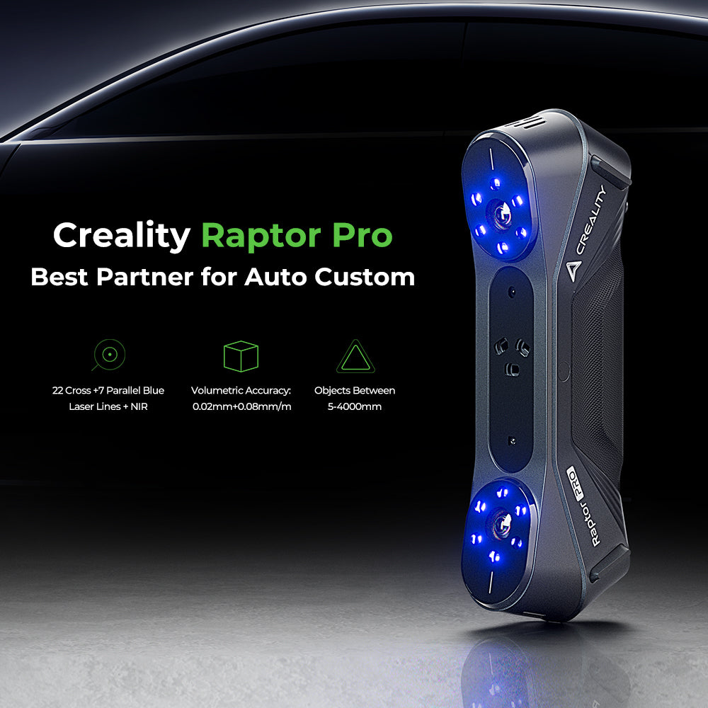 Creality Raptor Pro 3D Scanner | High-Speed Hybrid Blue Laser & NIR