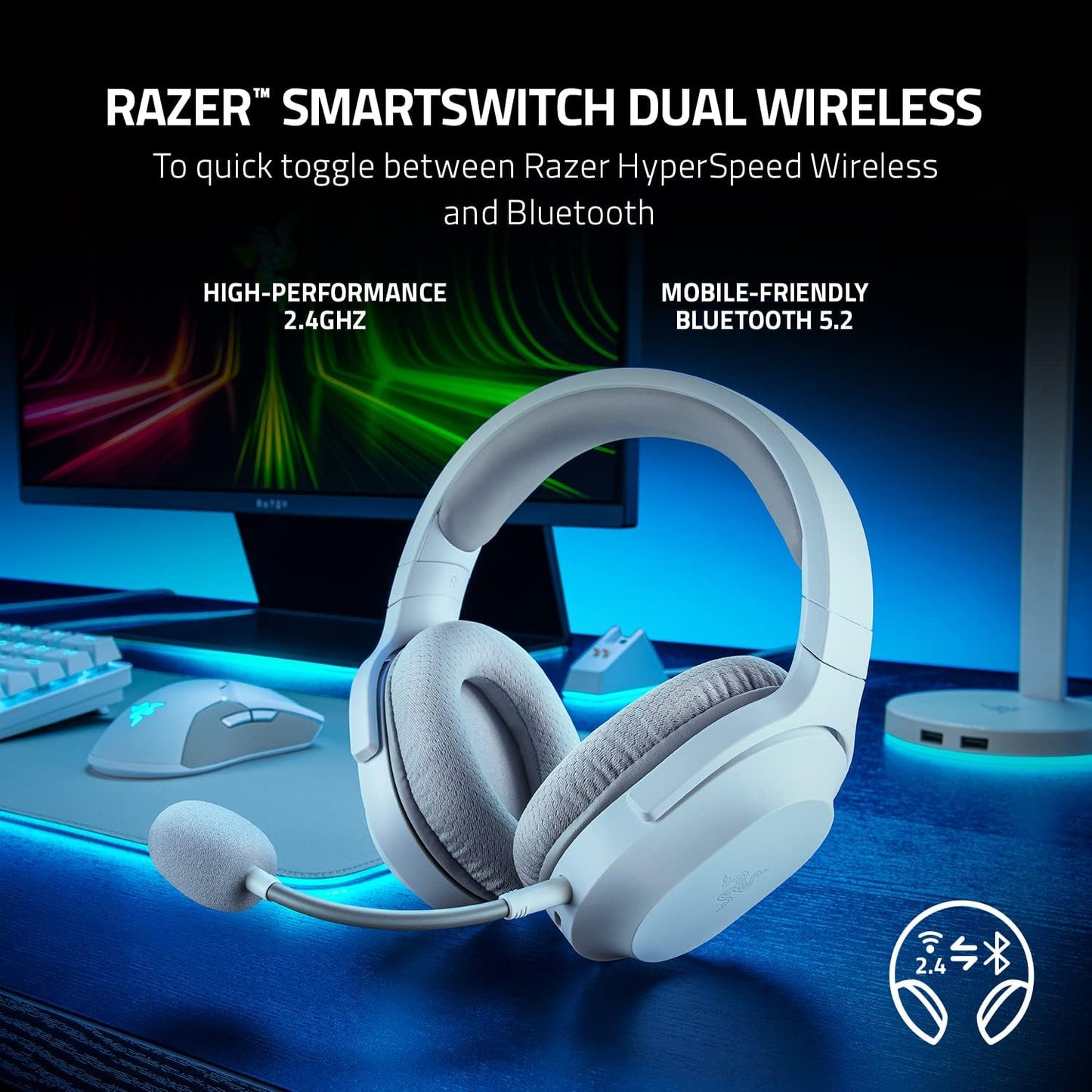 Razer - Barracuda X Wireless Multi-Platform Gaming and Mobile Headset