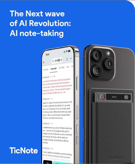 Mobvoi AI Translator Mobvoi TicNote Grey (Classic)